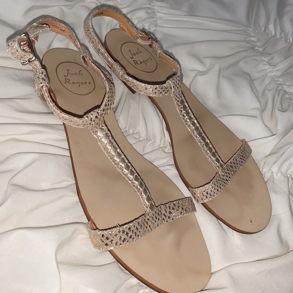 jack rogers gold sandals